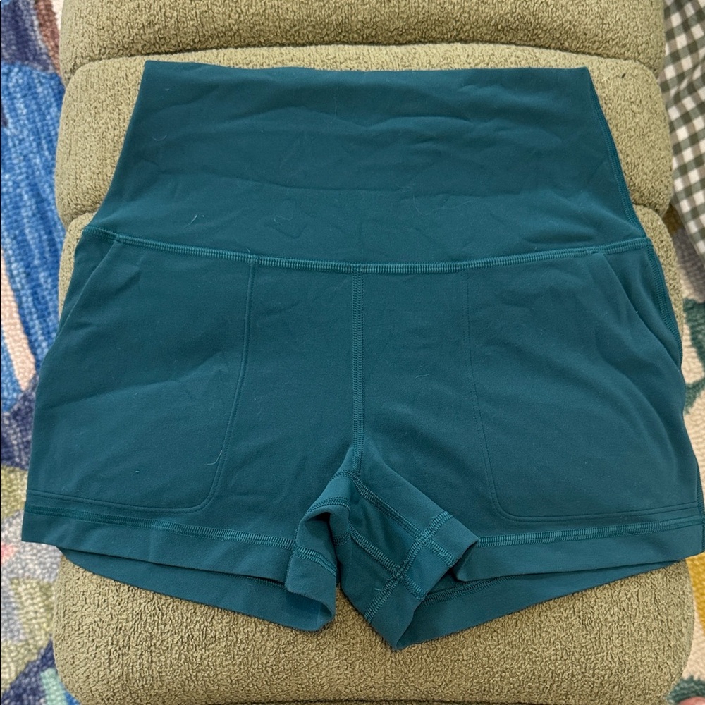 lululemon athletica teal shorts